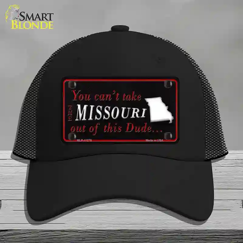 HAT01-MLP-11279 Missouri Dude Novelty License Plate Hat, Mesh - Black