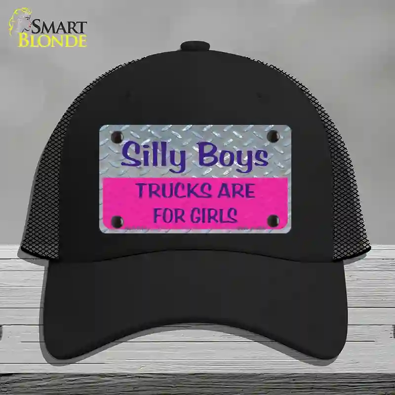 HAT01-MLP-1134 Silly Boys Novelty License Plate Hat, Mesh - Black