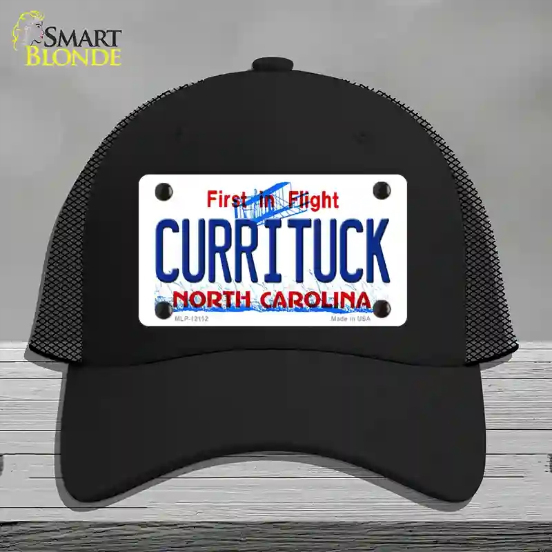 HAT01-MLP-12112 Currituck North Carolina State Novelty License Plate Hat, Mesh - Black
