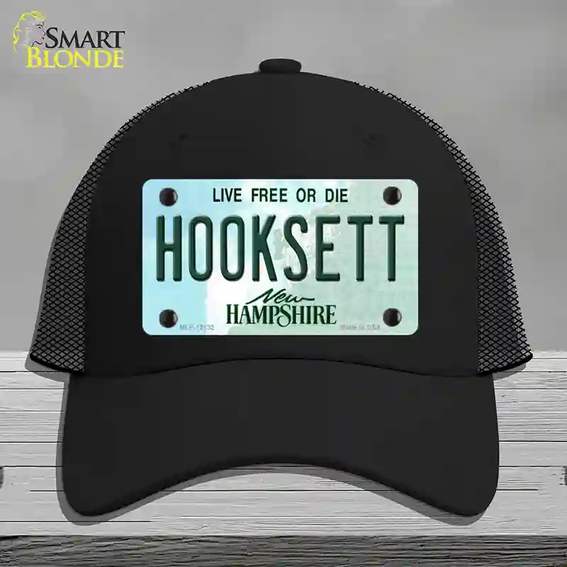 HAT01-MLP-12132 Hooksett   Hampshire Novelty License Plate Hat, Mesh - Black