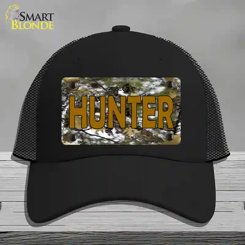 HAT01-MLP-1215 Hunter Camouflage Novelty License Plate Hat, Mesh - Black