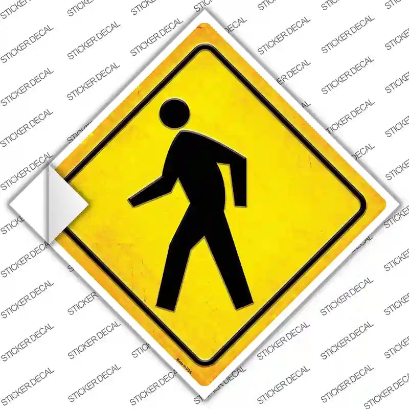 CX-439s-S Crosswalk Novelty Diamond Sticker Decal, Small