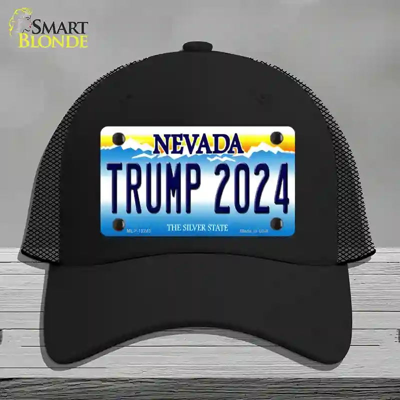 HAT01-MLP-12243 Trump 2024 Nevada Novelty License Plate Hat, Mesh - Black