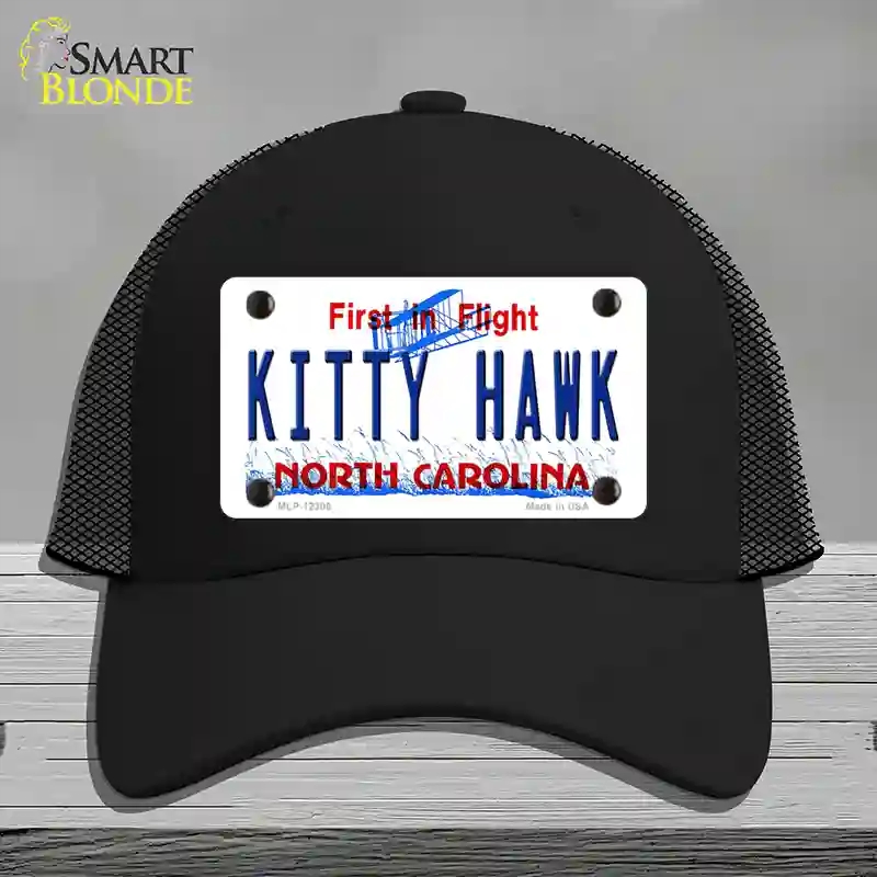 HAT01-MLP-12305 North Carolina Kitty Hawk Novelty License Plate Hat, Mesh - Black