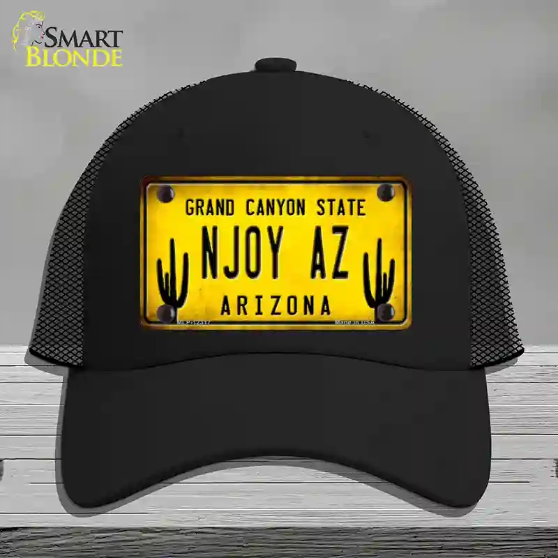 HAT01-MLP-12317 Arizona NJOY AZ Novelty License Plate Hat, Mesh - Black