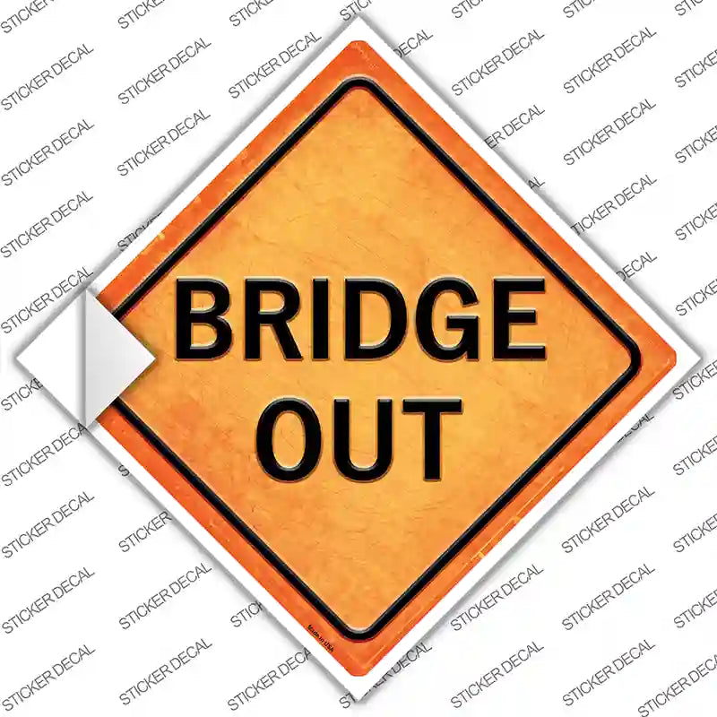 CX-585s-XL Bridge Out Novelty Diamond Sticker Decal, Extra Large