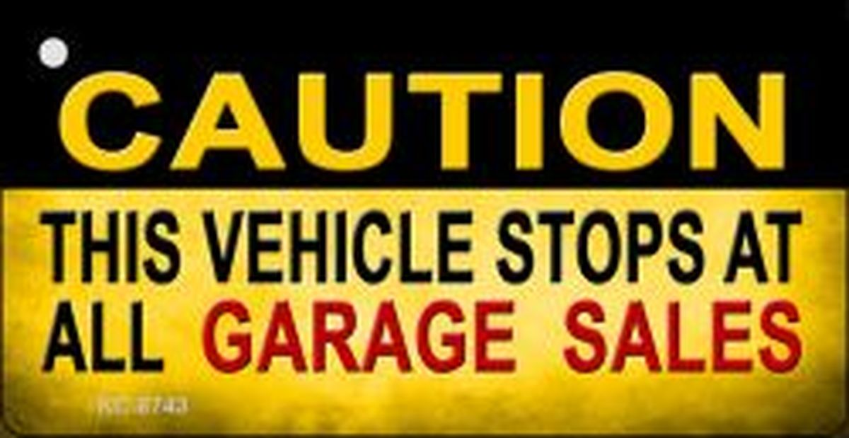 SMART BLONDE Garage Sales Novelty Metal Key Chain KC-8743