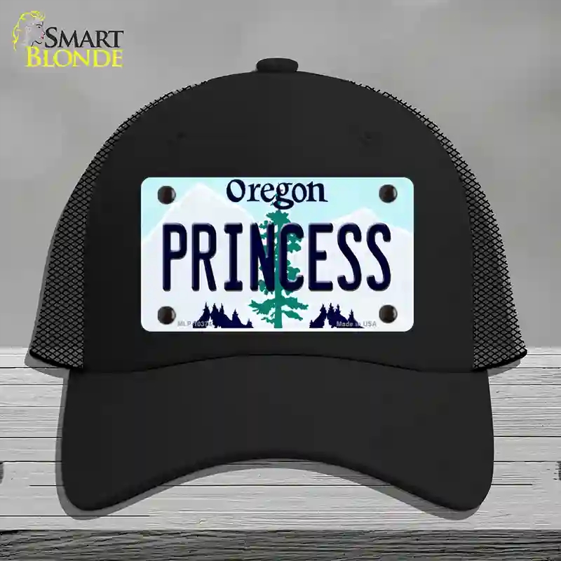 HAT01-MLP-10374 Princess Oregon Novelty License Plate Hat, Mesh - Black