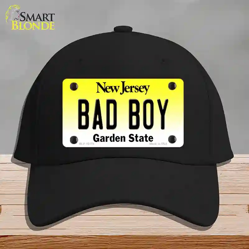 HAT03-MLP-10178 Bad Boy   Jersey Novelty License Plate Hat, Cotton - Black