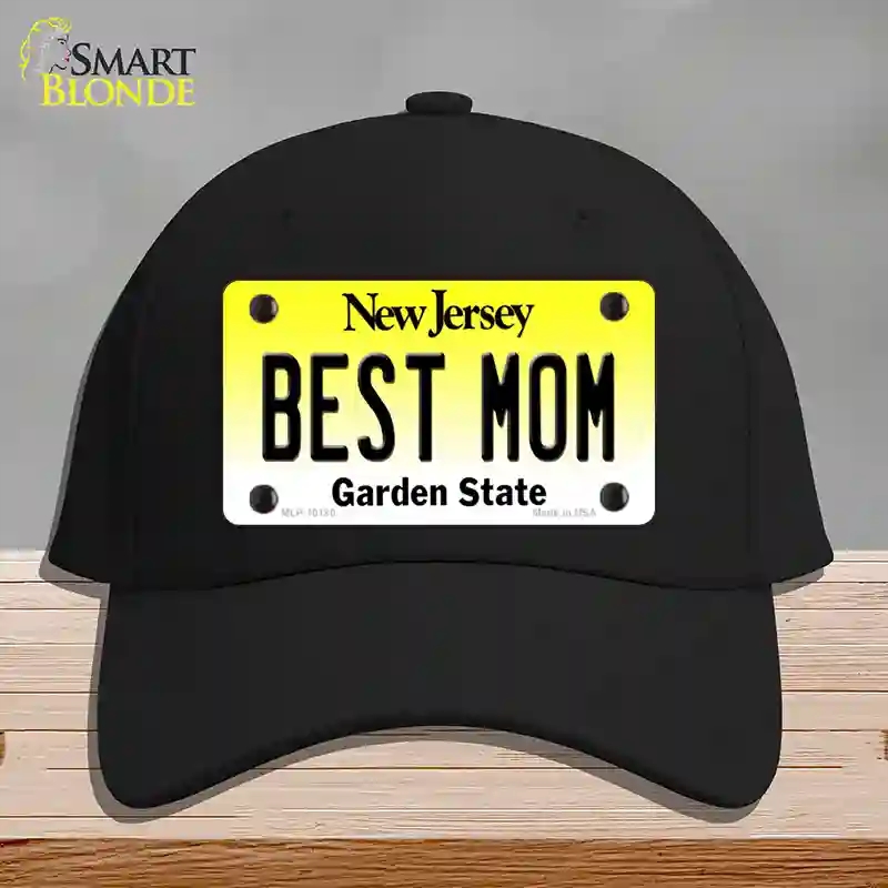 HAT03-MLP-10180 Best Mom   Jersey Novelty License Plate Hat, Cotton - Black