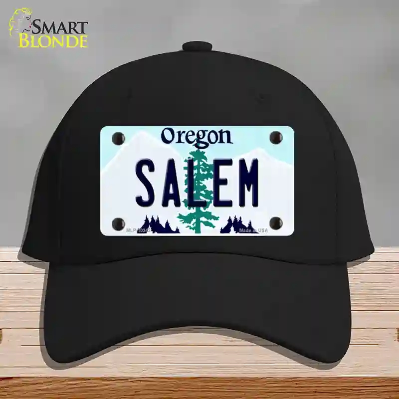 HAT03-MLP-10342 Salem Oregon Novelty License Plate Hat, Cotton - Black
