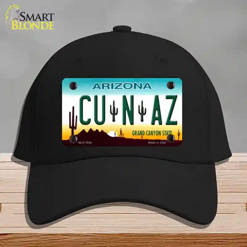 HAT03-MLP-1044 Cu N Az Novelty License Plate Hat, Cotton - Black