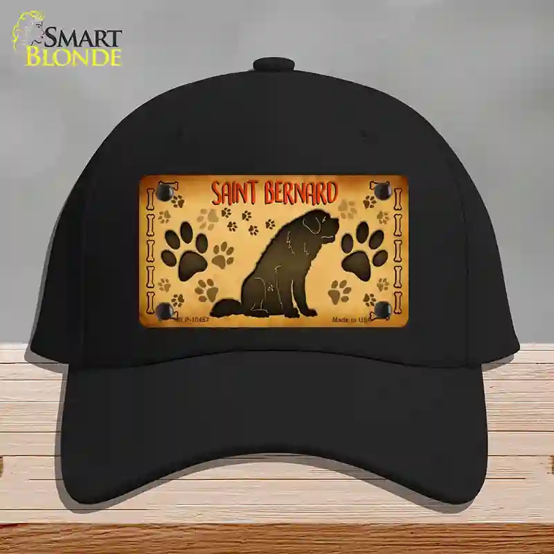 HAT03-MLP-10457 Saint Bernard Novelty License Plate Hat, Cotton - Black