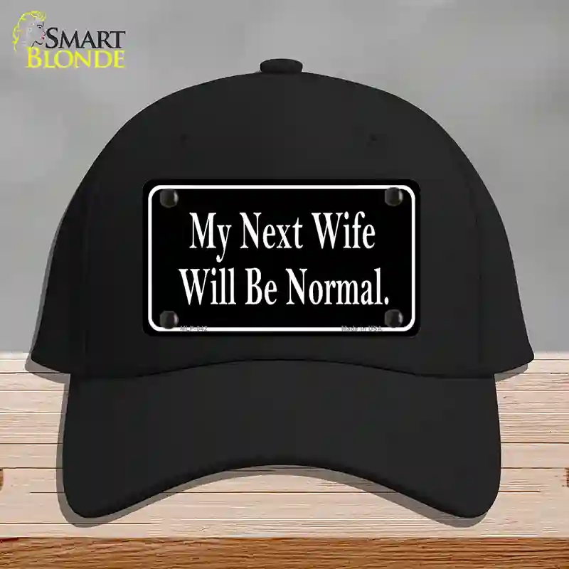 HAT03-MLP-042 My Next Wife Novelty License Plate Hat, Cotton - Black