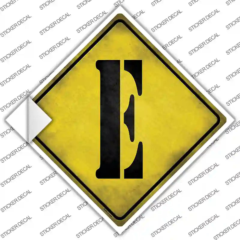 CX-270s-S Letter E Xing Novelty Diamond Sticker Decal, Small