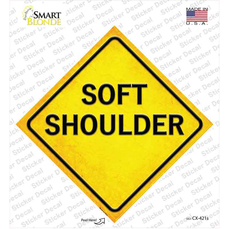 CX-421s-M Soft Shoulder Novelty Diamond Sticker Decal, Medium
