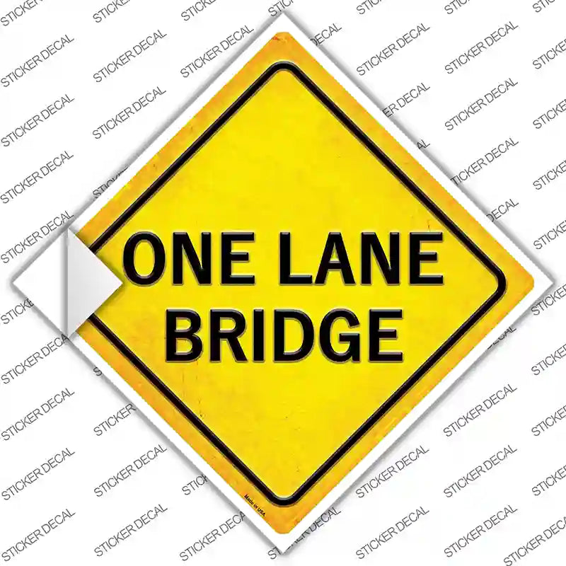 CX-422s-XL One Lane Bridge Novelty Diamond Sticker Decal, Extra Large