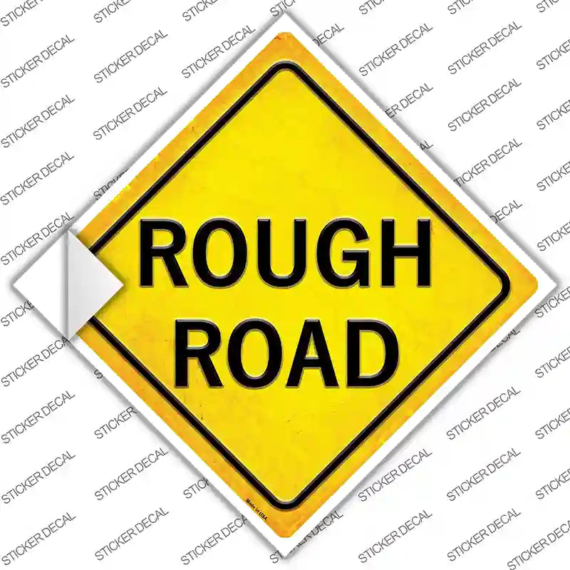 CX-435s-L Rough Road Novelty Diamond Sticker Decal, Large