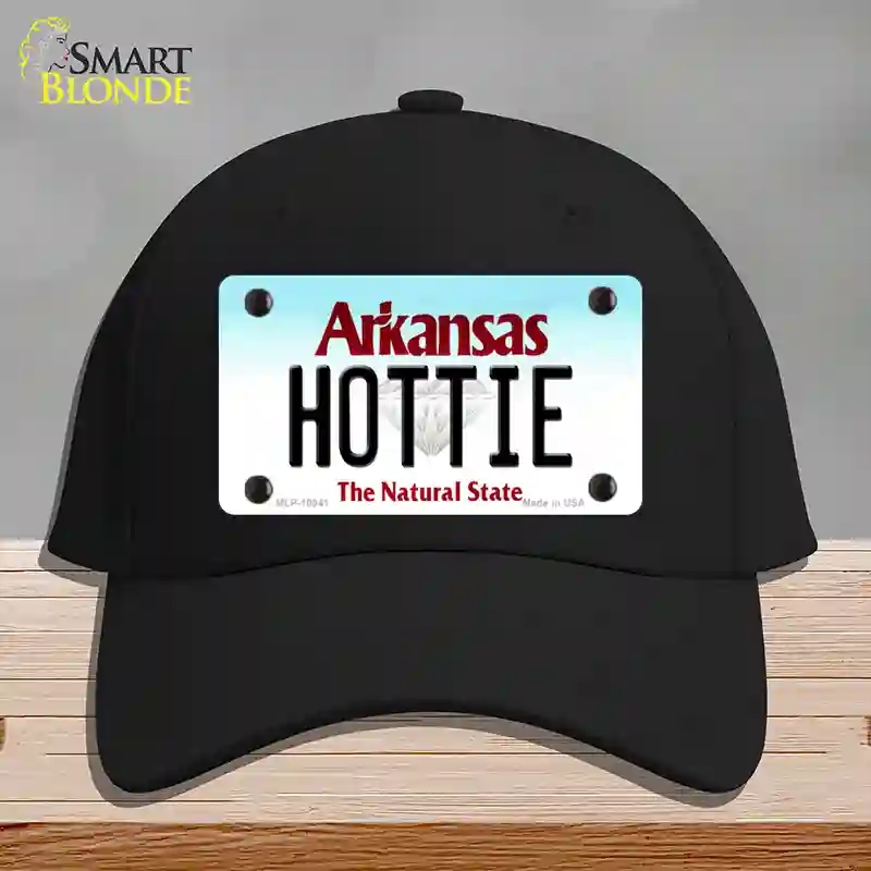 HAT03-MLP-10041 Hottie Arkansas Novelty License Plate Hat, Cotton - Black