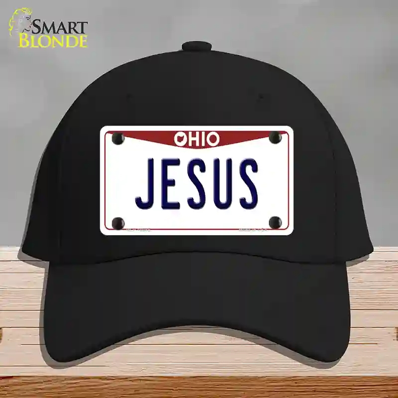 HAT03-MLP-10085 Jesus Ohio Novelty License Plate Hat, Cotton - Black
