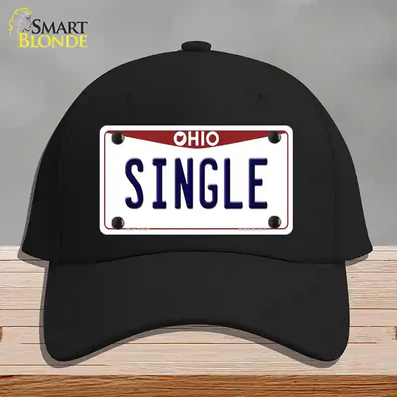 HAT03-MLP-10101 Single Ohio Novelty License Plate Hat, Cotton - Black