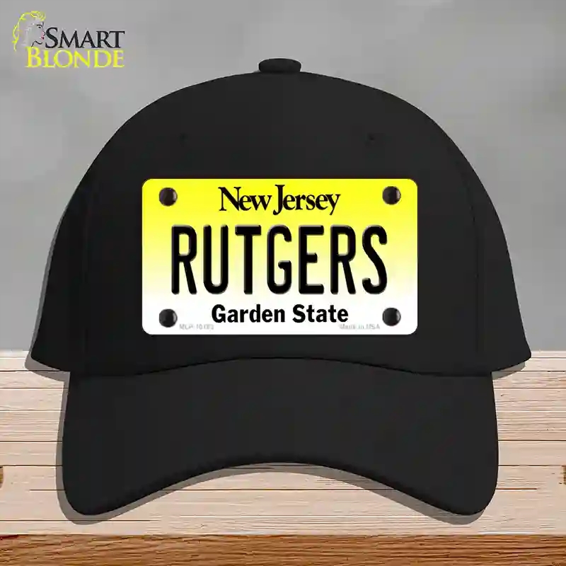 HAT03-MLP-10182 Rutgers   Jersey Novelty License Plate Hat, Cotton - Black