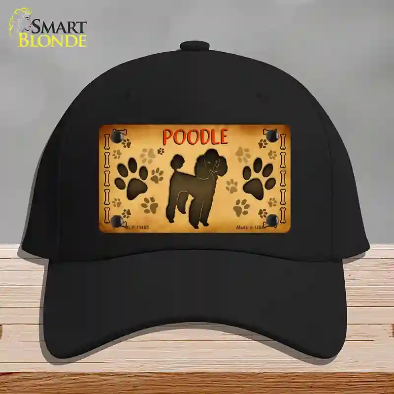 HAT03-MLP-10455 Poodle Novelty License Plate Hat, Cotton - Black