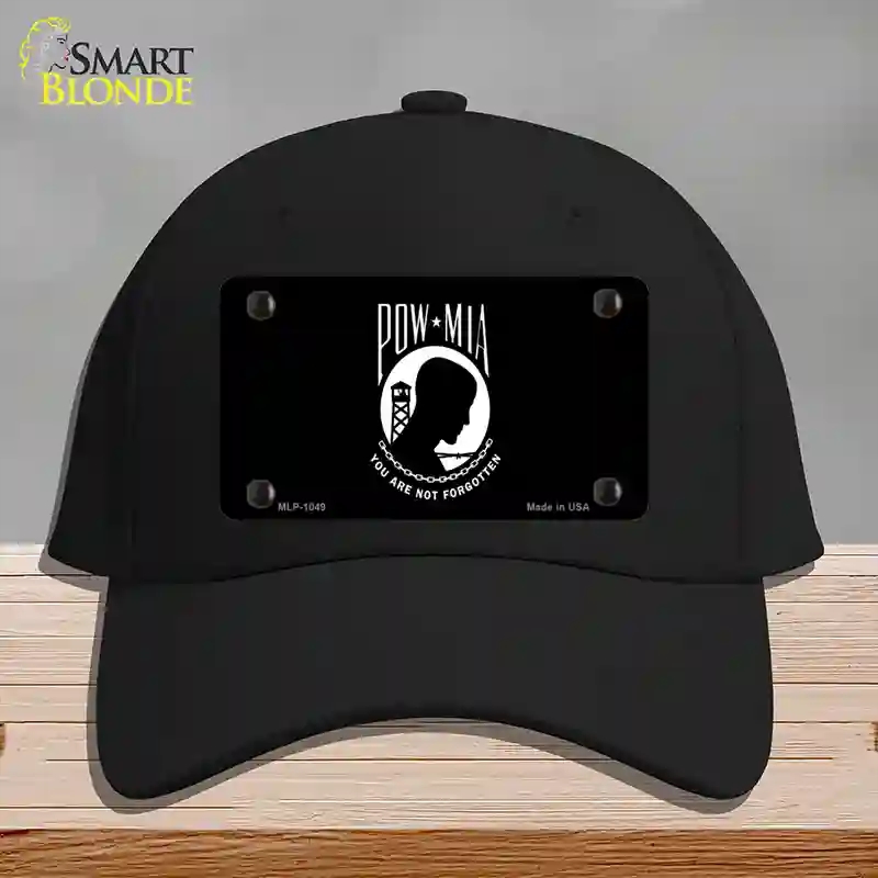 HAT03-MLP-1049 POW MIA Flag Novelty License Plate Hat, Cotton - Black