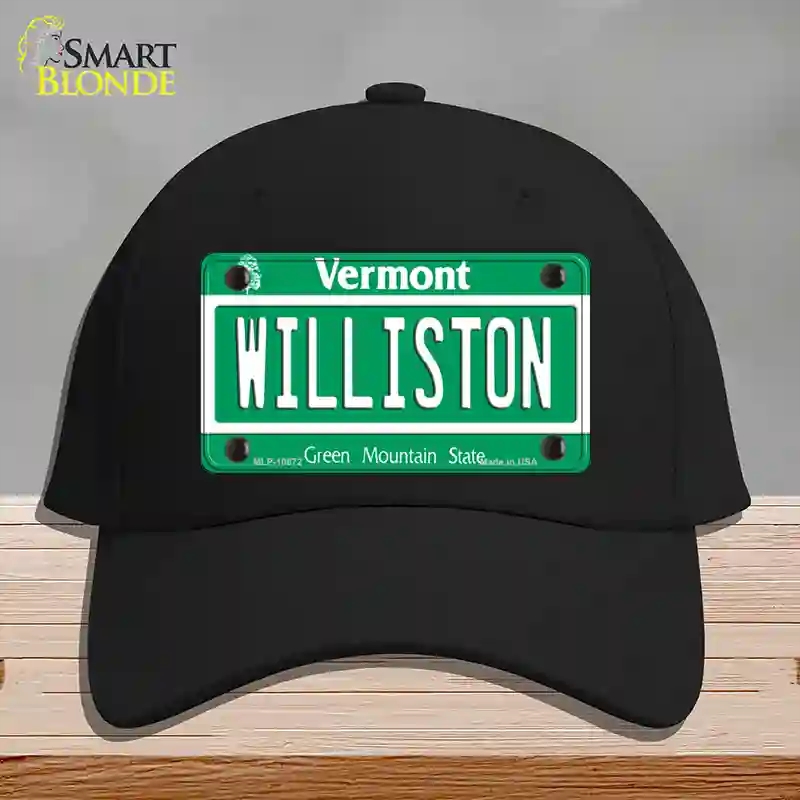 HAT03-MLP-10672 Williston Vermont Novelty License Plate Hat, Cotton - Black