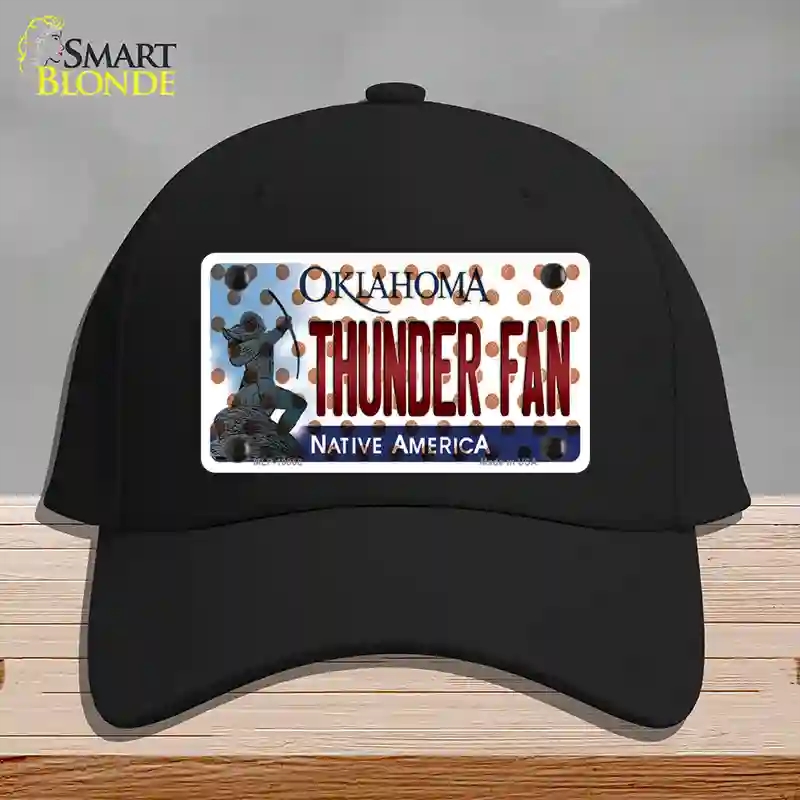 HAT03-MLP-10868 Thunder Fan Oklahoma Novelty License Plate Hat, Cotton - Black