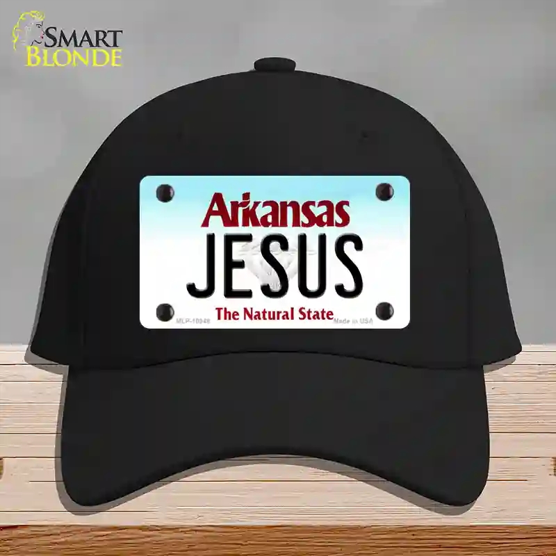 HAT03-MLP-10048 Jesus Arkansas Novelty License Plate Hat, Cotton - Black