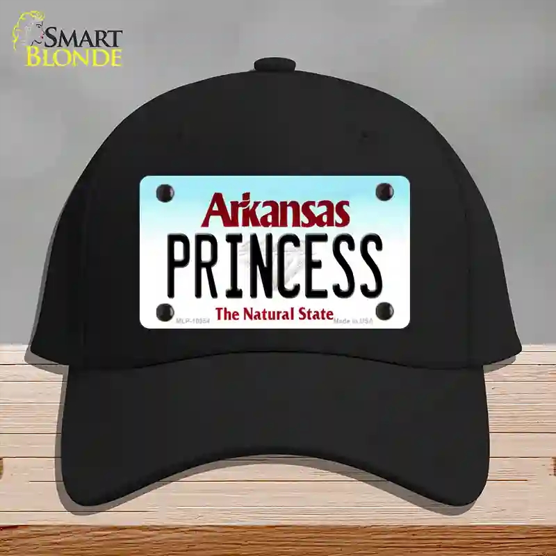 HAT03-MLP-10054 Princess Arkansas Novelty License Plate Hat, Cotton - Black
