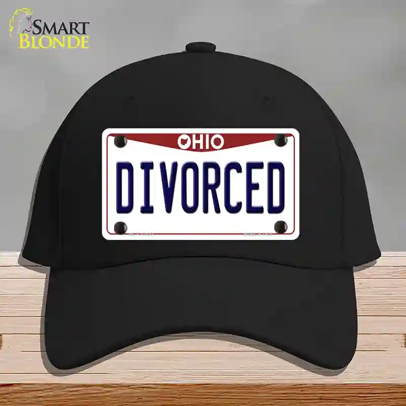 HAT03-MLP-10103 Divorced Ohio Novelty License Plate Hat, Cotton - Black