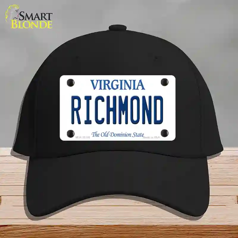 HAT03-MLP-10109 Richmond Virginia Novelty License Plate Hat, Cotton - Black
