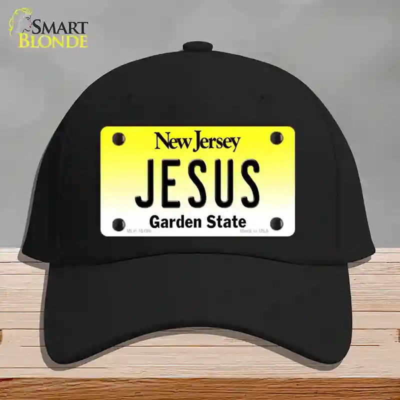 HAT03-MLP-10166 Jesus   Jersey Novelty License Plate Hat, Cotton - Black
