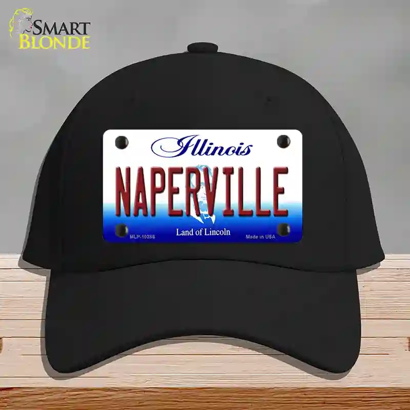 HAT03-MLP-10286 Naperville Illinois Novelty License Plate Hat, Cotton - Black