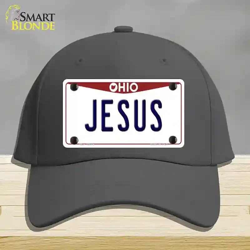 HAT04-MLP-10085 Jesus Ohio Novelty License Plate Hat, Cotton - Charcoal