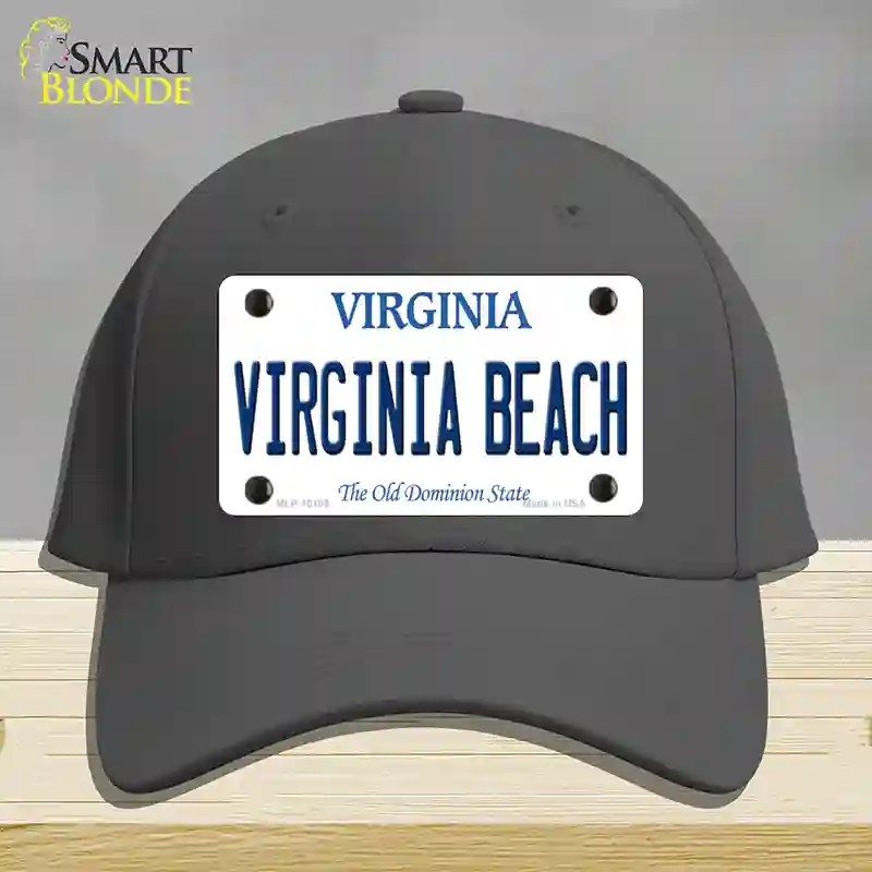 HAT04-MLP-10105 Virginia Beach Novelty License Plate Hat, Cotton - Charcoal