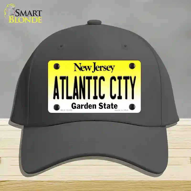 HAT04-MLP-10149 Atlantic City   Jersey Novelty License Plate Hat, Cotton - Charcoal