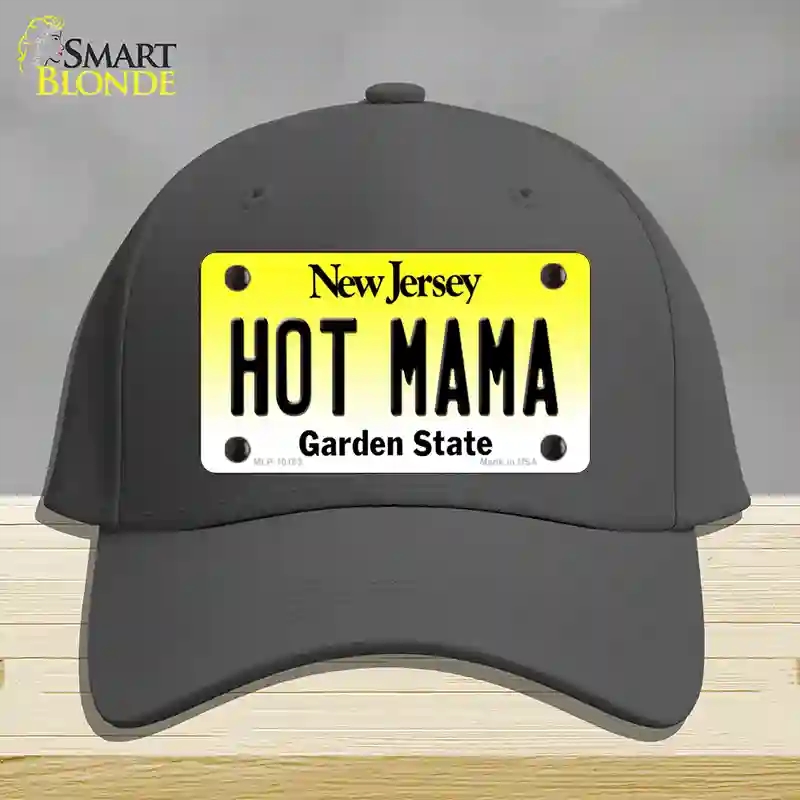 HAT04-MLP-10163 Hot Mama   Jersey Novelty License Plate Hat, Cotton - Charcoal