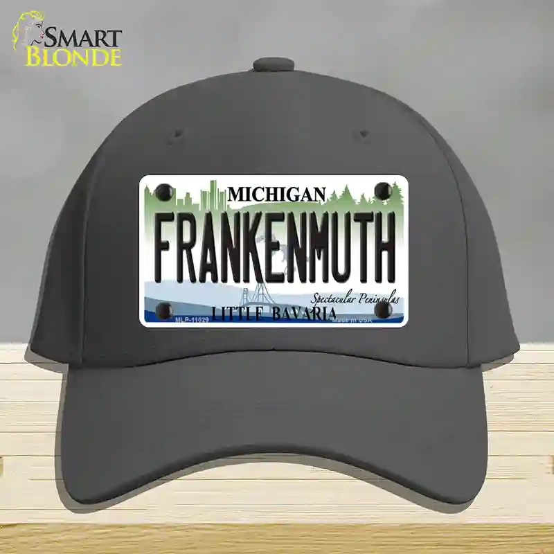 HAT04-MLP-11029 Frankenmuth Michigan Novelty License Plate Hat, Cotton - Charcoal
