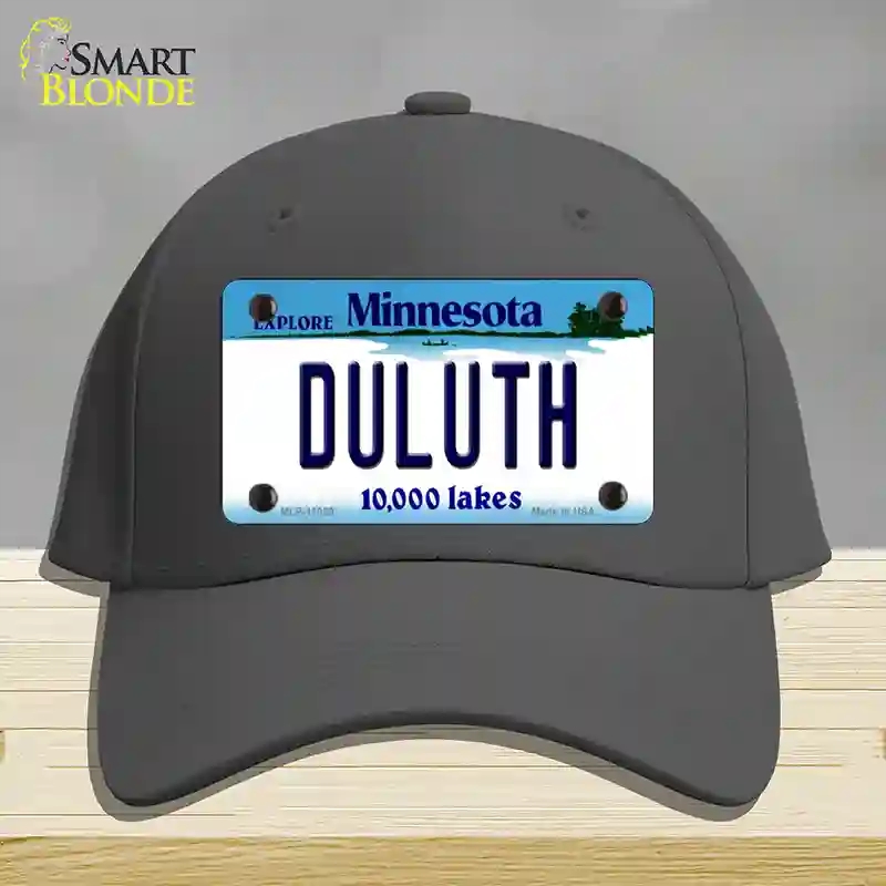 HAT04-MLP-11039 Duluth Minnesota State Novelty License Plate Hat, Cotton - Charcoal