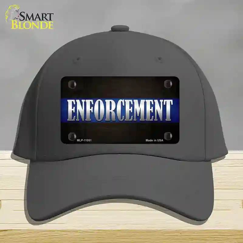 HAT04-MLP-11051 Enforcement Novelty License Plate Hat, Cotton - Charcoal