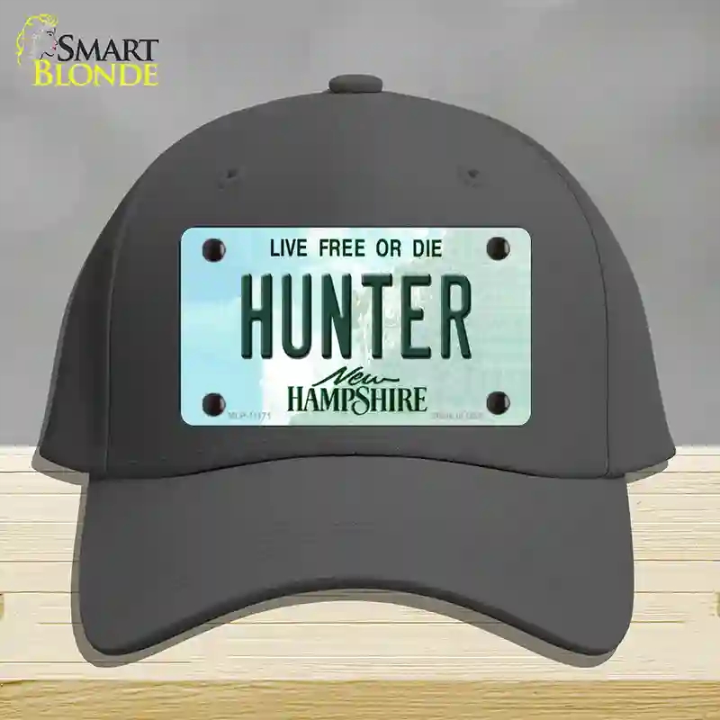 HAT04-MLP-11171 Hunter   Hampshire State Novelty License Plate Hat, Cotton - Charcoal