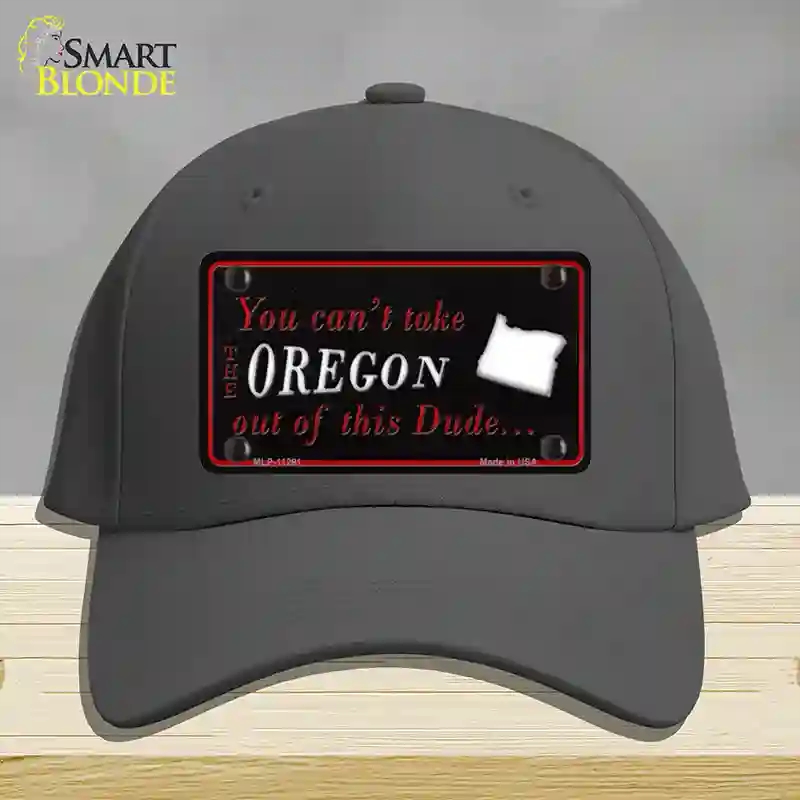 HAT04-MLP-11291 Oregon Dude Novelty License Plate Hat, Cotton - Charcoal