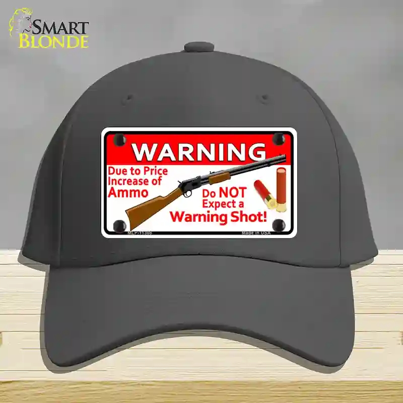 HAT04-MLP-11308 Do Not Expect a Warning Shot Novelty License Plate Hat, Cotton - Charcoal