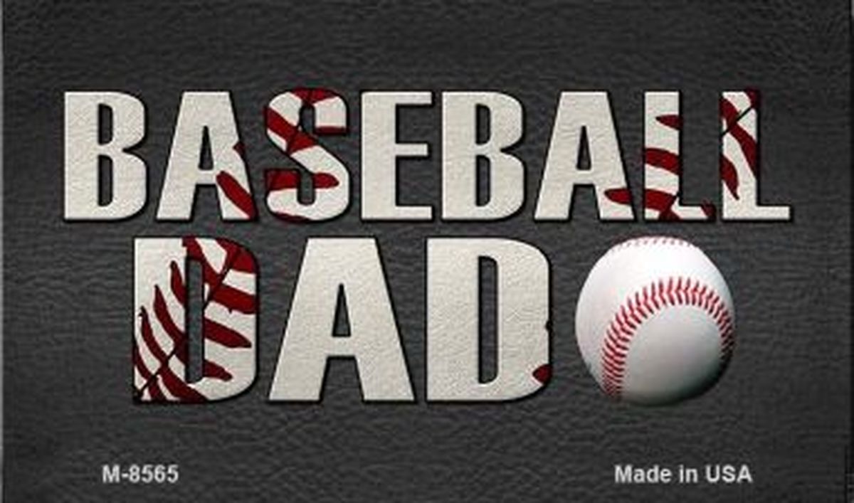 SMART BLONDE Baseball Dad Novelty Metal Magnet M-8565