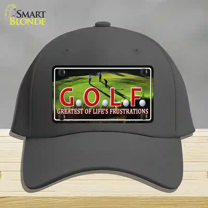 HAT04-MLP-11680 Golf Novelty License Plate Hat, Cotton - Charcoal
