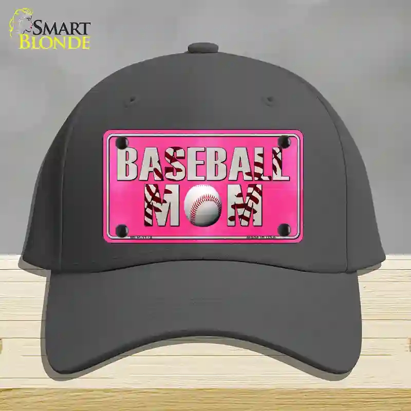 HAT04-MLP-1174 Baseball Mom Novelty License Plate Hat, Cotton - Charcoal