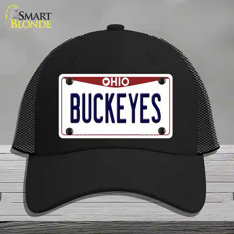 HAT01-MLP-10074 Buckeyes Ohio Novelty License Plate Hat, Mesh - Black